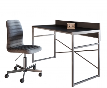 Modern Office Desk And Chair-ID:601764929
