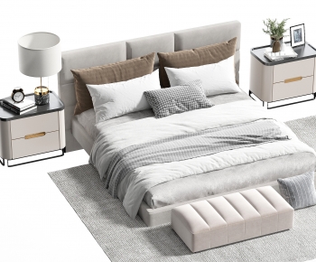 Modern Double Bed-ID:501955034