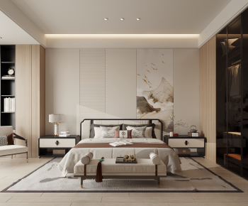 New Chinese Style Bedroom-ID:369230038