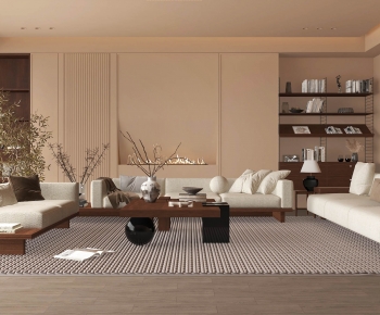 Wabi-sabi Style A Living Room-ID:640204917
