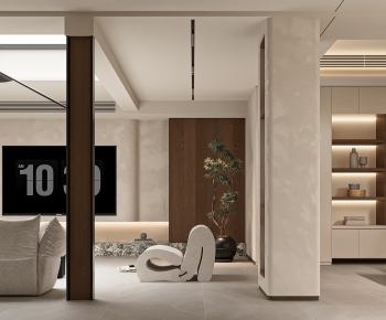 Wabi-sabi Style A Living Room-ID:695590023
