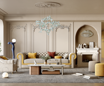 French Style A Living Room-ID:630290579