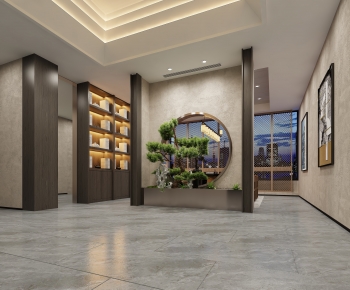 New Chinese Style Lobby Hall-ID:111279526