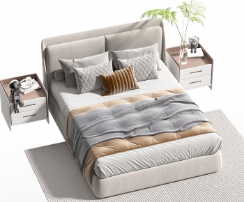 Modern Double Bed-ID:833606967