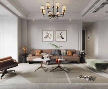 Modern American Style A Living Room-ID:446600912