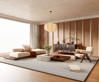 Wabi-sabi Style A Living Room-ID:782623057