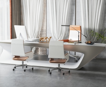 Modern Office Desk And Chair-ID:270019051