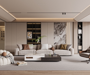 Modern A Living Room-ID:744445094
