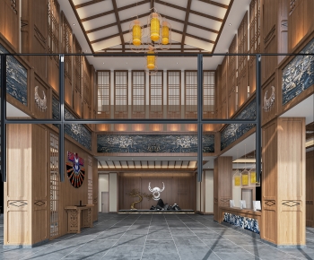 New Chinese Style Lobby Hall-ID:884782088