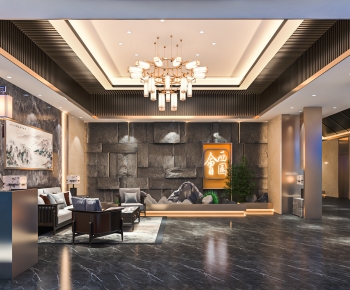 New Chinese Style Lobby Hall-ID:393717057
