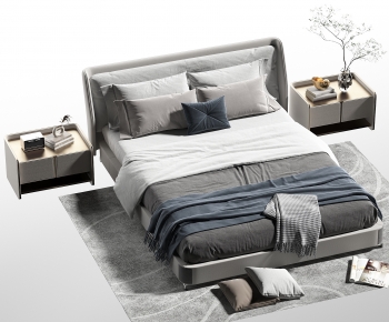 Modern Double Bed-ID:377477889
