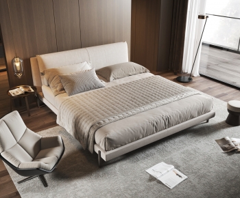 Modern Double Bed-ID:667587048