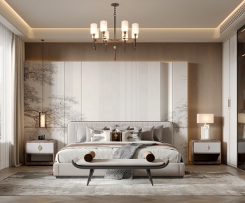 New Chinese Style Bedroom-ID:905803926