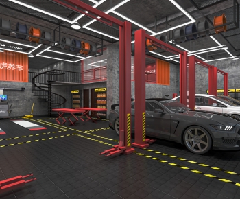 Industrial Style Automobile Repair Shop-ID:579986102