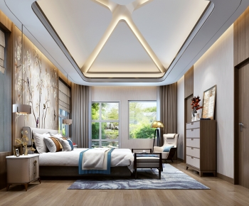 New Chinese Style Bedroom-ID:495551114