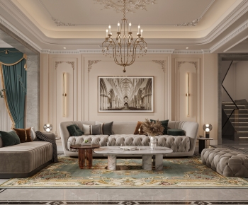 European Style A Living Room-ID:458126073