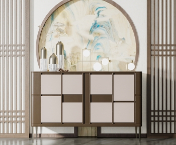 New Chinese Style Entrance Cabinet-ID:604640014