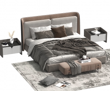 Modern Double Bed-ID:450229887