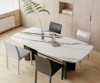 Modern Dining Table And Chairs-ID:975977908