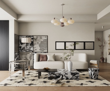 Wabi-sabi Style A Living Room-ID:960982082
