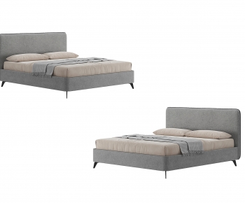 Nordic Style Double Bed-ID:258058078