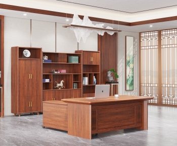 New Chinese Style Manager's Office-ID:209319113