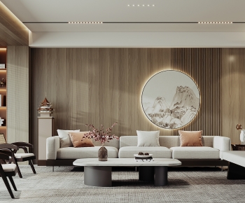 New Chinese Style A Living Room-ID:484548094