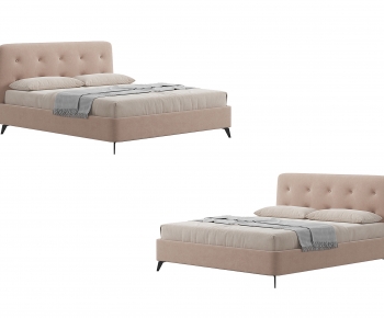 Nordic Style Double Bed-ID:630098105