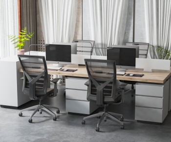 Modern Office Desk And Chair-ID:839422947