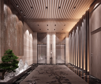 New Chinese Style Elevator Hall-ID:357430085