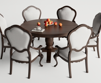 American Style Dining Table And Chairs-ID:683078052