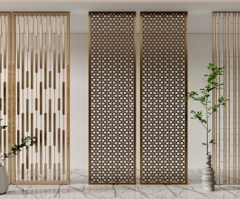 New Chinese Style Metal Screen Partition-ID:245903025