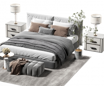 Modern Double Bed-ID:801615007