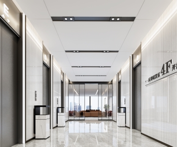 Modern Office Elevator Hall-ID:492526058
