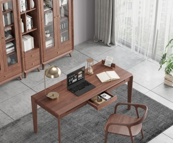 Modern Computer Desk And Chair-ID:234865906