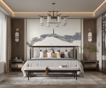 New Chinese Style Bedroom-ID:841691026