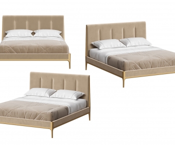 Modern Nordic Style Double Bed-ID:820946938