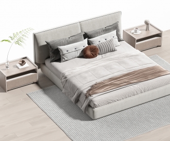 Modern Double Bed-ID:897798069