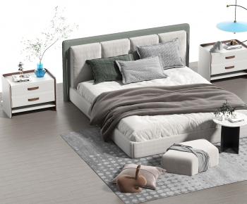 Modern Double Bed-ID:914906987
