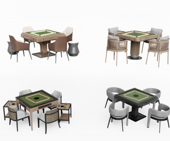Modern Mahjong Tables And Chairs-ID:267991075