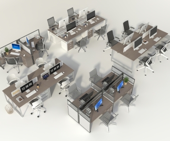Modern Office Desk And Chair-ID:263987067