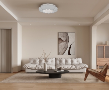Wabi-sabi Style A Living Room-ID:744597913