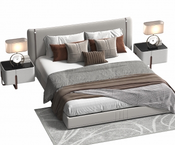 Modern Double Bed-ID:493417981