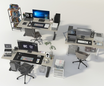Modern Office Desk And Chair-ID:347173933