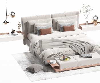 Modern Double Bed-ID:693485986
