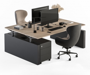 Modern Office Desk And Chair-ID:495181168