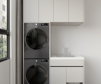 Modern Laundry Cabinet-ID:456424956