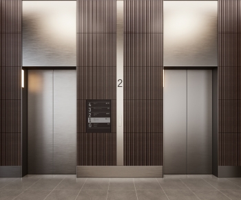 Modern Office Elevator Hall-ID:551825056