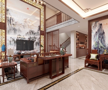 Chinese Style A Living Room-ID:988553059