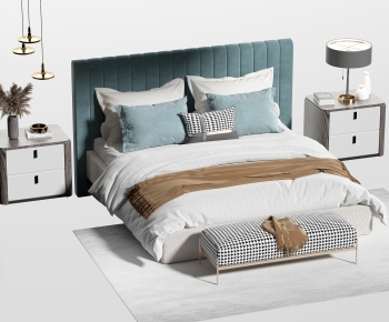 Modern Double Bed-ID:824476965